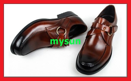 Free Shipping 1 Pair Brand New Genuine Leather Cow Leather Men's Shoes Men's Dress Shoes Gu03cc