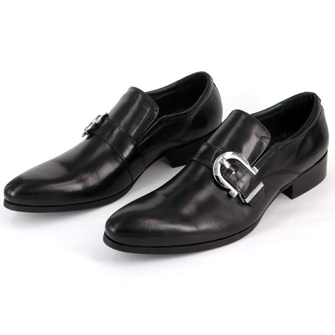 Wholesale - 100% Pure Genuine Cow Leather Man Shoes Men Men Leather Dress Shoes Business Wedding Shoes Freeshipping Factory New