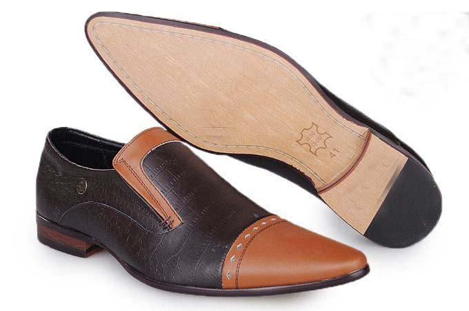 ^_^Wholesale New Arrival Calf Leather Dress Shoes Men's Leather Shoe with Black Fashion Men Cow Leather Shoes 10