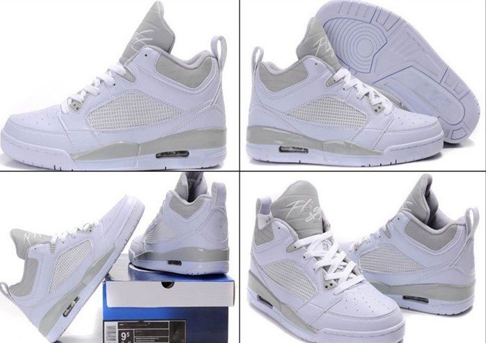 Free Shipping Basketball Shoes,sports Shoes,aj3,4,9 Mens Shoes(white Grey)