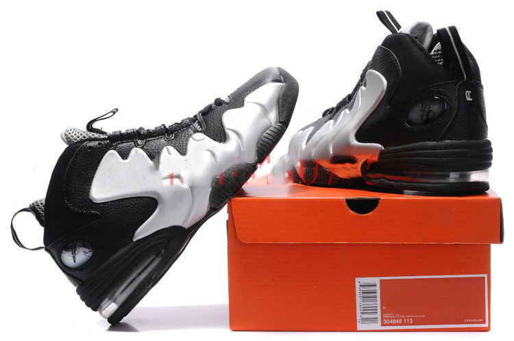 Black/Silver 304845 113 Men's Air Wavy Basketball Shoes