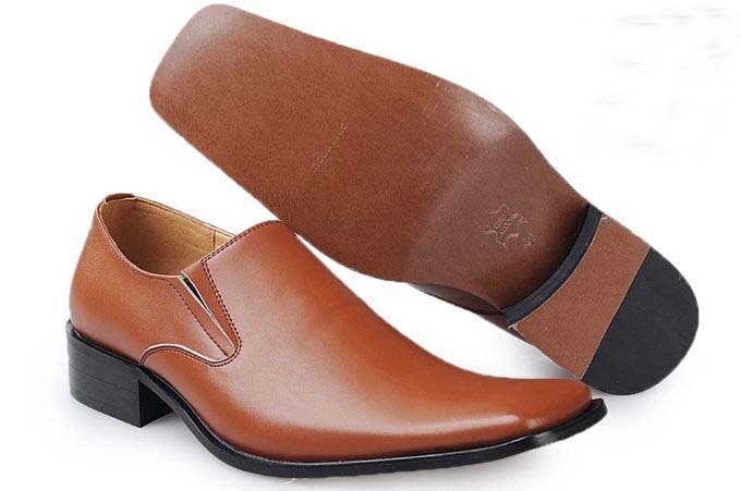 ^_^Wholesale New Arrival Calf Leather Dress Shoes Men's Leather Shoe with Brown Fashion Men Cow Leather Shoes 13