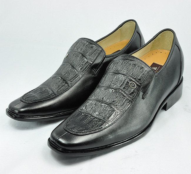 Fashion Leather Dress Elevator Shoes--Grow 7CM Taller! 4010 Groom Shoes Lift Your Height Invisibly.