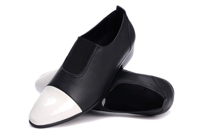 Free Shipping! Brand Men's Black and White Leather Shoes Size:US7-US12