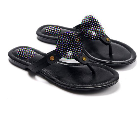 Wholesale Leather Slippers for Womens Black Flip Flop Slippers 2011 Summer Slipper Shoes Free Shipping