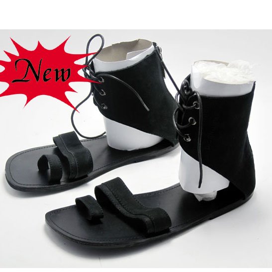 Wholesale 2010 World Top Brand Men's Newest First Layer Leather Slipper Sandal Flip-flop Top Quality Factory Price Free Shipping