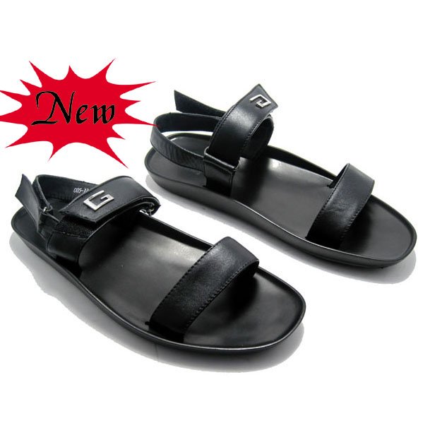 Wholesale 2010 World Top Brand Men's Newest First Layer Leather Comfort Slipper Sandal Top Quality Factory Price Free Shipping