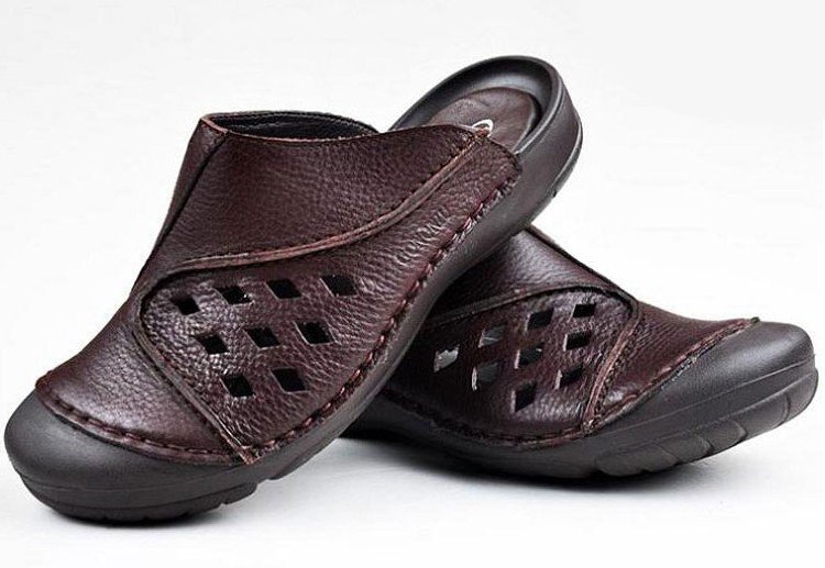 Hot Sale!New Leather Breathable Men's Sandals ,Free Shipping Beach Sandals