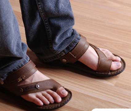 Men's Fashion Cowskin Surface Buckle Strap Beach Sandal Shoes Size US 7.5-11(SH778)