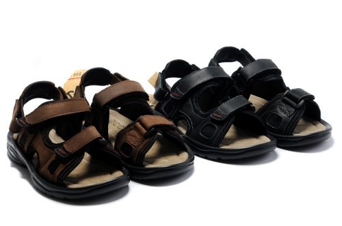 Wholesale Free Shipping,New Style Men's ECCO Shoes Leather Fabric Sandale Summer Hand-stitched Shoes,wading Shoes,Size US6-10