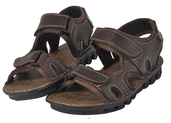 Free Shipping Cool Summer Casual Men Leather Sandals Men Men's Leather Sandals, Beach Sandals, Beach Shoes On-line