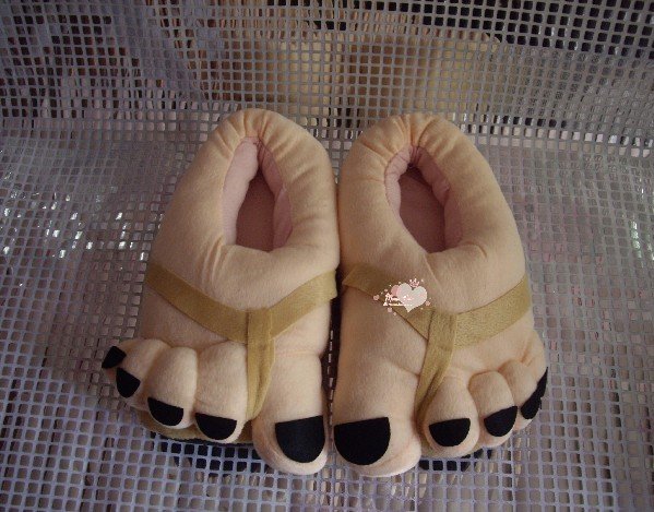 Wholesale - Creative Men's Women's Slippers Big Foot Modeling Home Shoes Funny Without Box