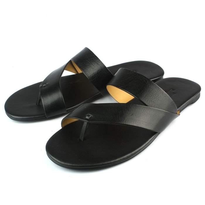 Mens Leather Fashion Slippers Beach Slippers