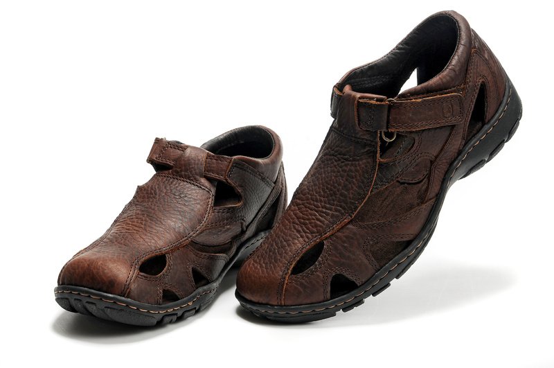 Newest MOQ:1pc Men's Bern Sandal Genuine Leather Sandals Casual Beach Shoes Color:black&brown Size:39-44