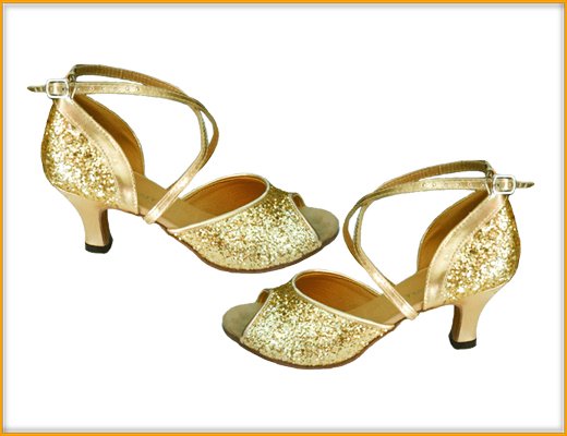 Gold Women/Lady's Ballroom Latin Salsa Dance Shoes
