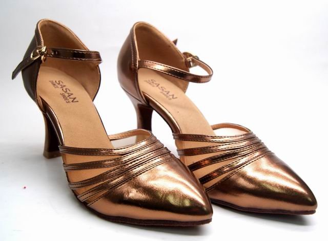 Free Shipping! Lady Ballroom Dance Shoe S-10A No Sewing Back 2.5'' Heel Adult Size Two Colors Available
