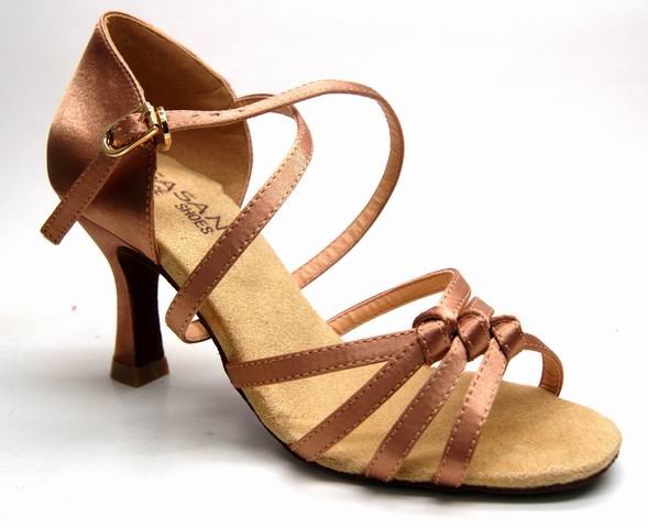 Free Shipping! Lady Latin Dance Shoe S-38A No Sewing Back 3'' Heel Adult Size Two Colors Available