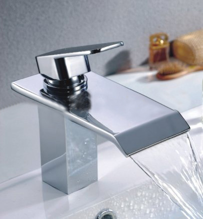 Brass Square Waterfall Basin Faucet, with Good Quality, 5-year Warranty