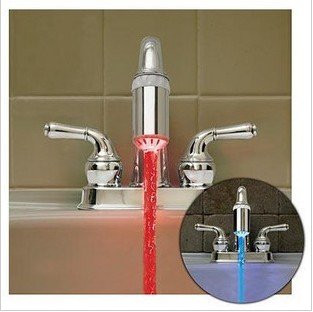Free Shipping Three Colors Discoloration Faucet/faucet Discoloration Lamp /LED Faucet5pecs