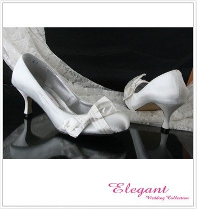 1 Pair/lot White Bridal New Nature Design Evening/Wedding/Party Shoes EL0001