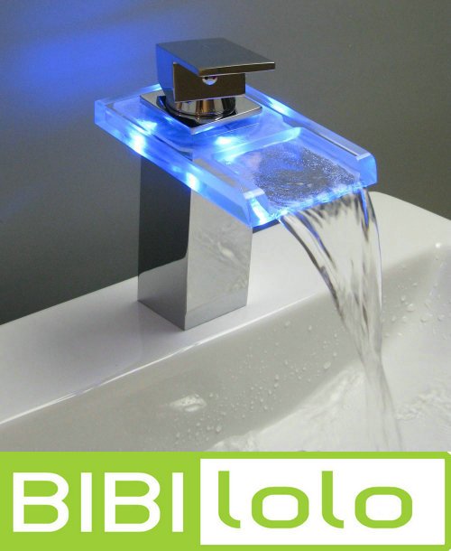 Free Shipping Sensitive Led Faucet Bathroom Mixer Waterfall Basin Tap Competive Price B2