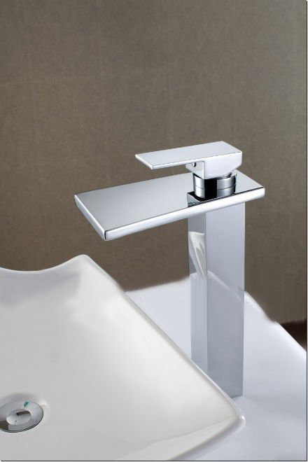 Chrome [High-grade] Free Shipping 02719-2 Basin Faucet Waterfall Mixer Sink Tap Five-year Quality Guarantee