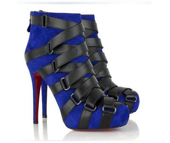 New Style Brand High Heel Shoes Leather Boots Red Bottom Shoes
