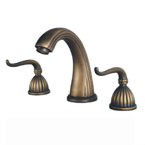 Two Handles Antique Brass Centerset Bathroom Sink Faucet - Wholesale - Free Shipping 1603