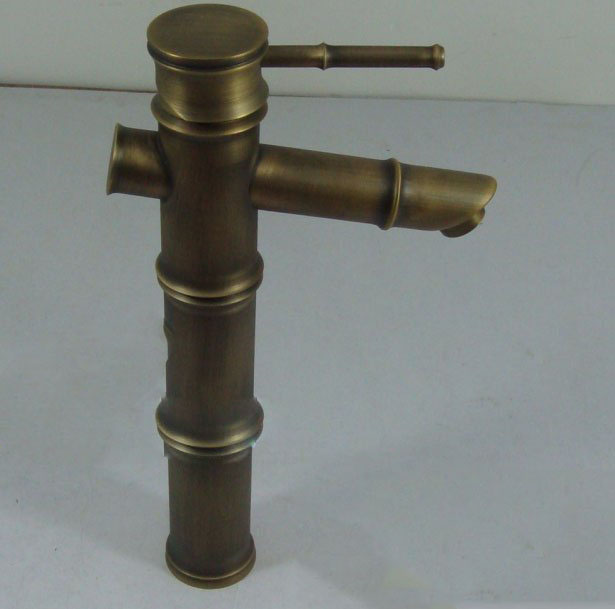 Deck Mounted Bath/antique Faucet with Filter Net/31cm Height/bamboo Model