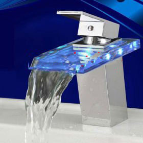 Wholesale 10pcs Single Handle Chrome Waterfall Bathroom Sink Faucet Free Shipping