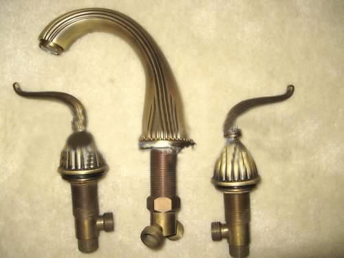 8" Antique Brass Bathroom Sink Faucet 2 Handles Wide Spread