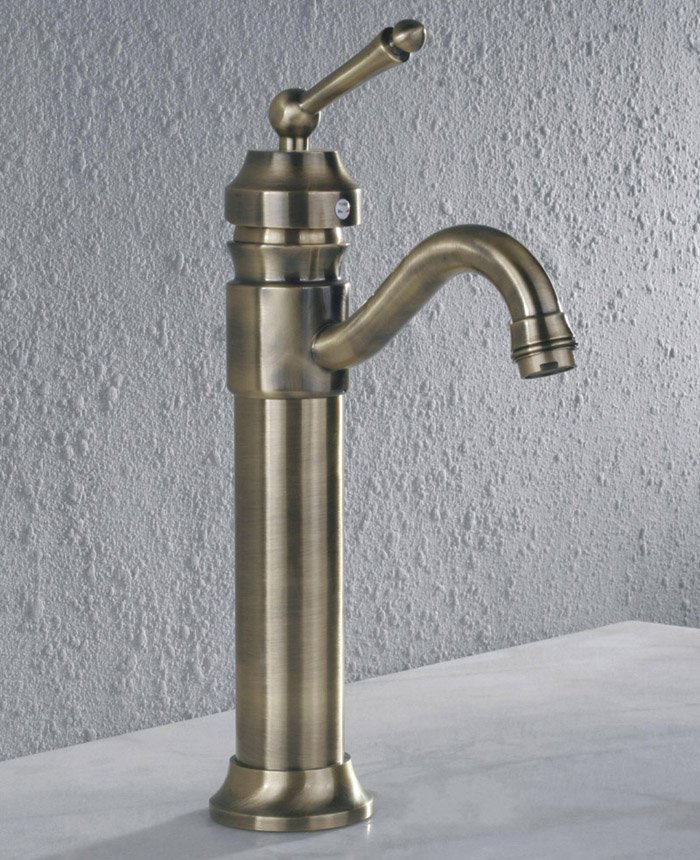 Two Handles Antique Brass Centerset Bathroom Sink Faucet - Free Shipping (F-5024)