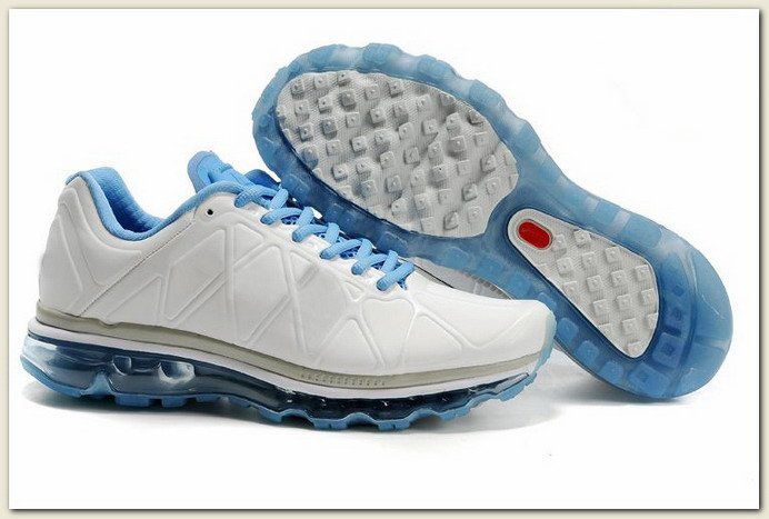 Wholesale Sports Star 2011 Leather Men's Running Shoes (white / Ice Blue)