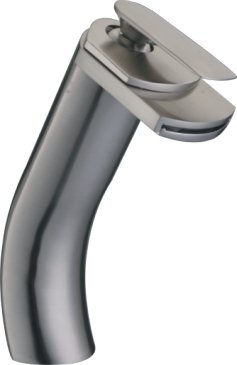 Free Shipping Wholesale Brand New (1 Unit) Simple Single Brush Handle Satin Nickel Sink Faucet, Bathroom Faucet, Basin Faucet