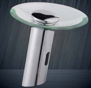 Free Shipping! Round Glass Waterfull Automatic Sensor Cold Faucet