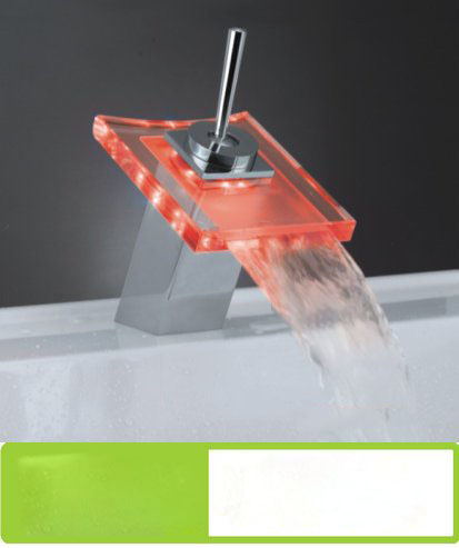 Free Shipping Sensitive Led Faucet Bathroom Mixer Waterfall Basin Tap Competive Price B5