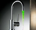 Free Shipping - Single Handle Chrome LED Faucet - Wholesale (L-4006)