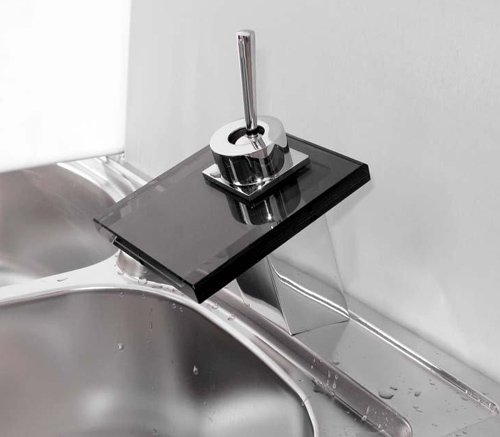 Dropship Brass Chrome Glass Waterfall Vessel/Bathroom Sink Faucet/Basin Mixer+100% Guaranteed+Free Shipping