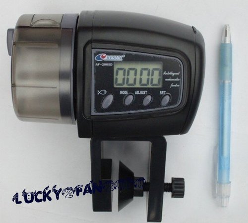 1Pcs/lot Black Auto Fish Feeder with Timer Digital Aquarium Feeder AF-2005D Free Shipping