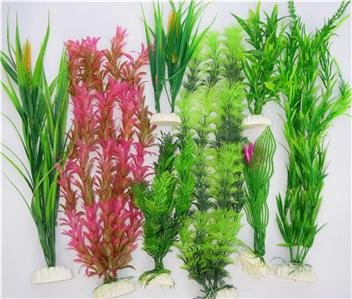 8pcs 40/20 Cm Fish Tank Aquarium Artificial Plant