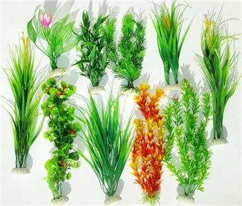 10pcs Fish Tank Plastic Aquarium Artificial Plant