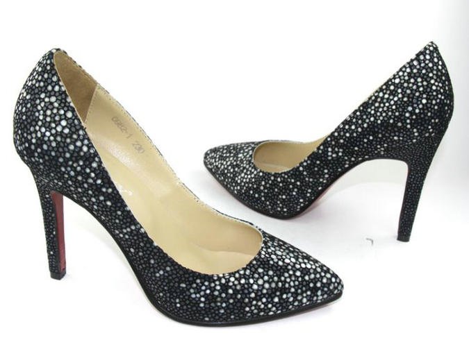 Cowhide Top Quality High Heeled Shoes Sexy Design Free Shipping