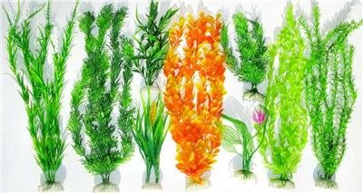 9pcs40/20 Fish Tank Plastic Aquarium Artificial Plant C