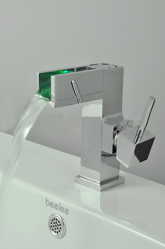 FREE SHIPPING:NEW Water Powered LED Bath Mixer Tap QH0615F