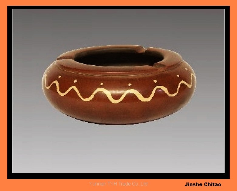 Gift and Present/Purple Pottery/Ashtray(freeshipping)