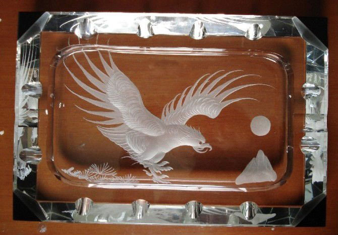 Crystal Ashtray Custom Logo Wholesale 12pcs/lot