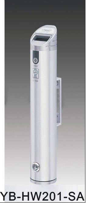 New Collection Original Design with Own Patent Recycling Cigarette Ashtray Bin YB-HW201-SA Aluminium for Public Areas.