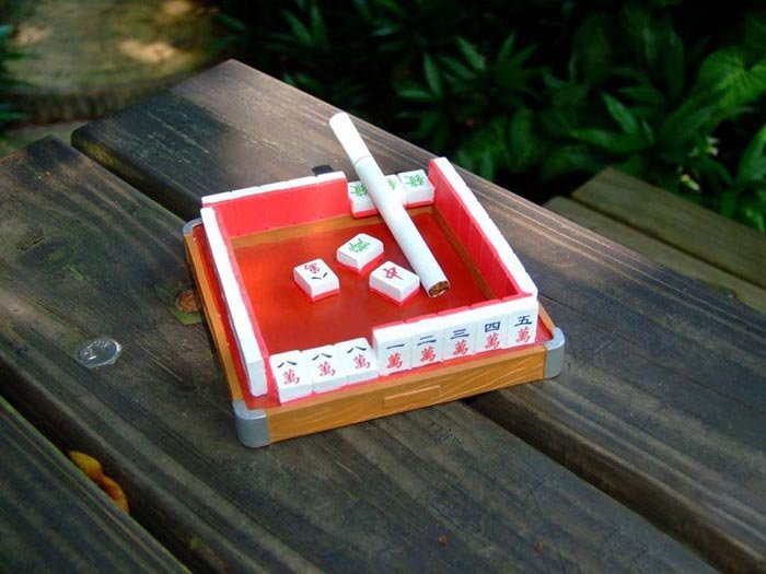 Mahjong St. Ashtray Ashtray Fashion Bird Ashtray Small Gift Ideas Unusual Gift of A New (green)