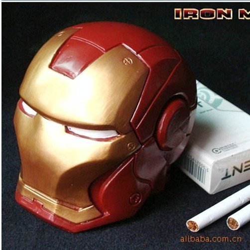 Free Shipping!Iron Man 2 Ashtray - Gold / Lovers Gifts / Strange New Products / Birthday Gift