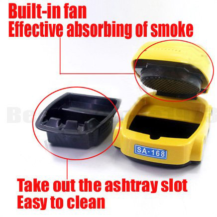10X Fashion Smokeless Healthy Ashtray Car Style Shape 0372